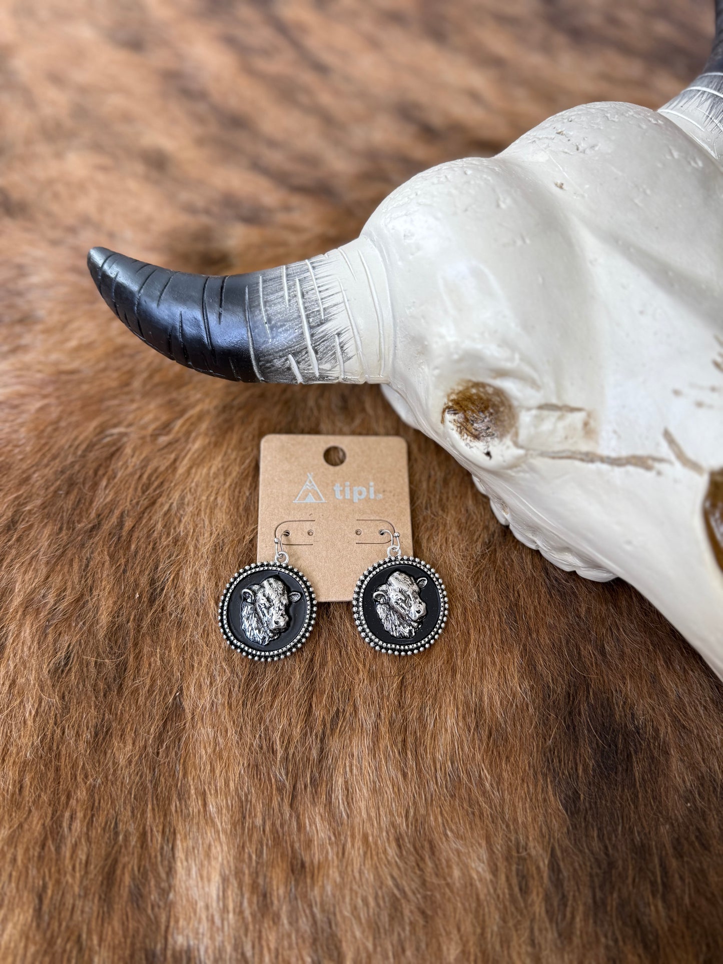Cow head Dangle Earrings