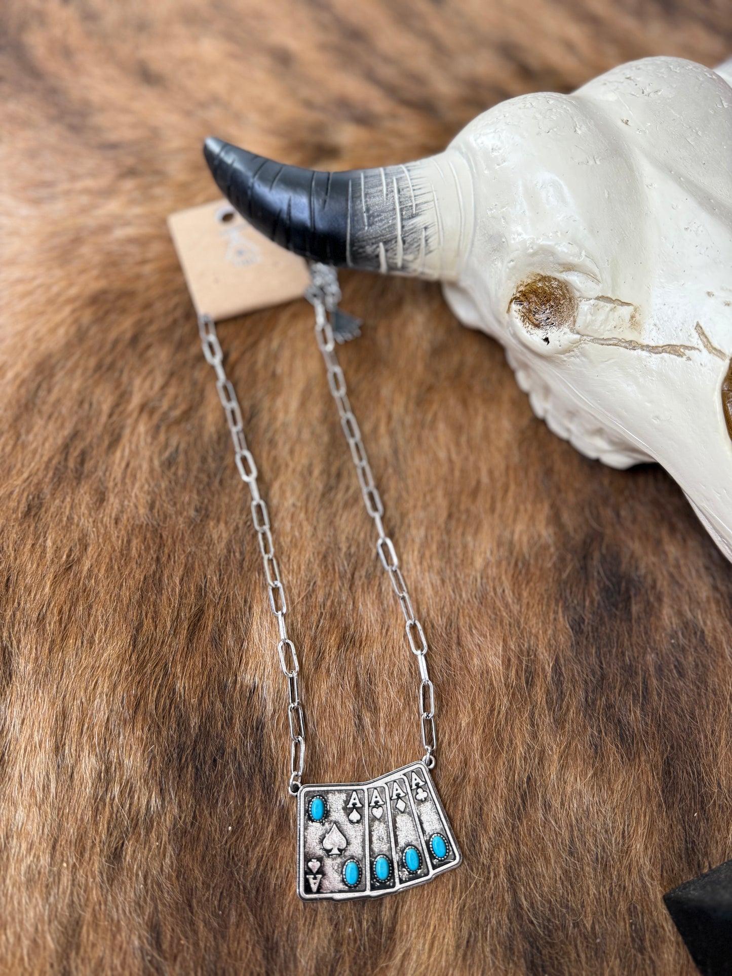 4 Aces Card Necklace