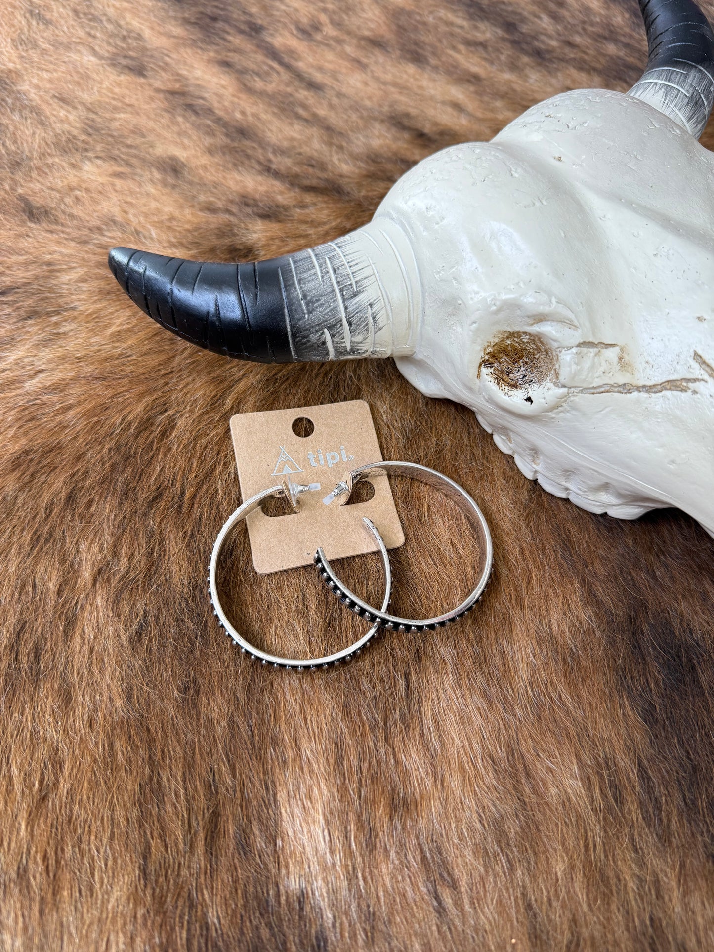 Western Silver Hoops