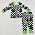 Green Checkered Halloween Set