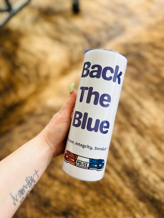Back The Blue Police 20oz Tumbler