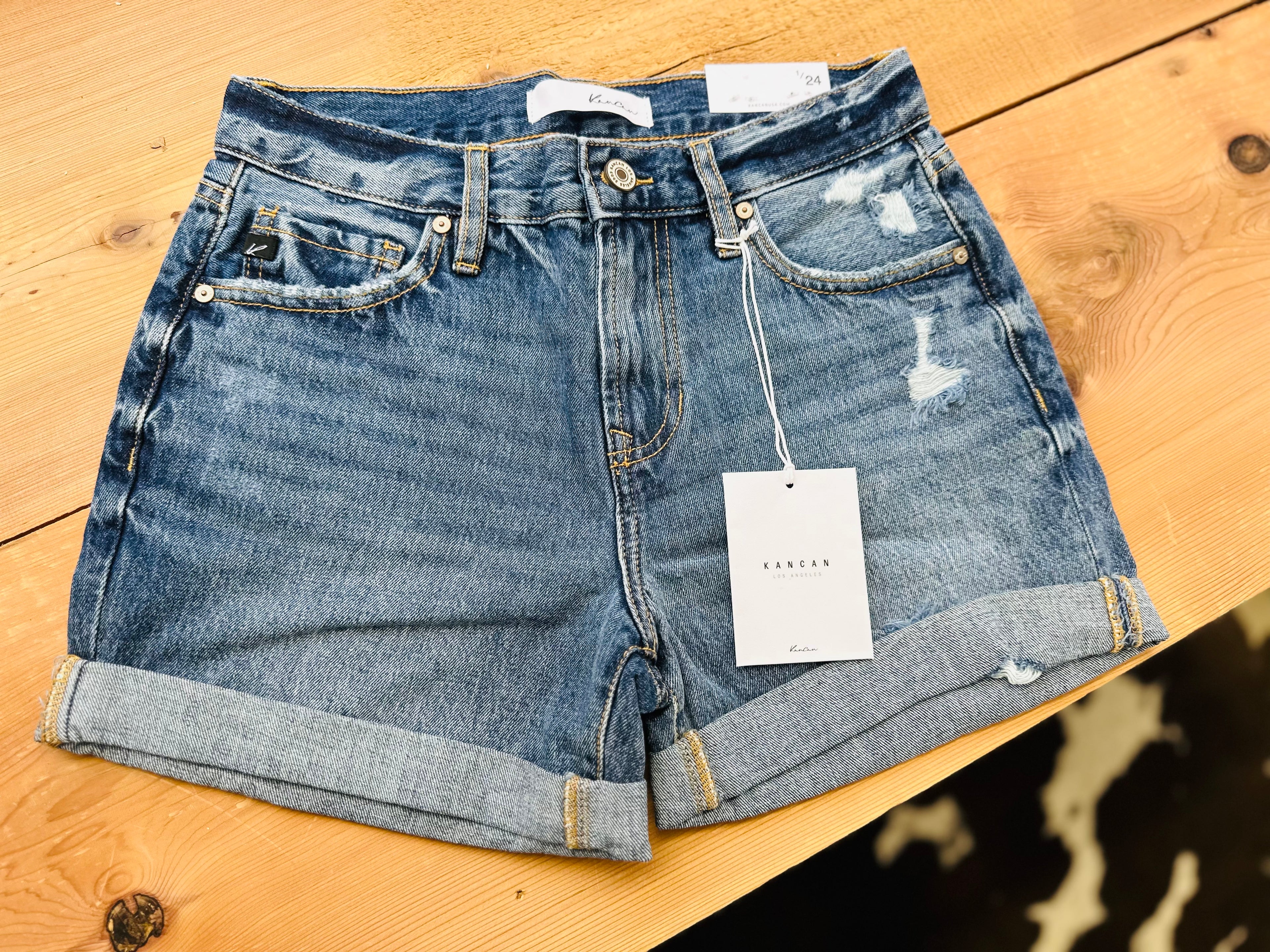 Kancan High Rise Denim Shorts