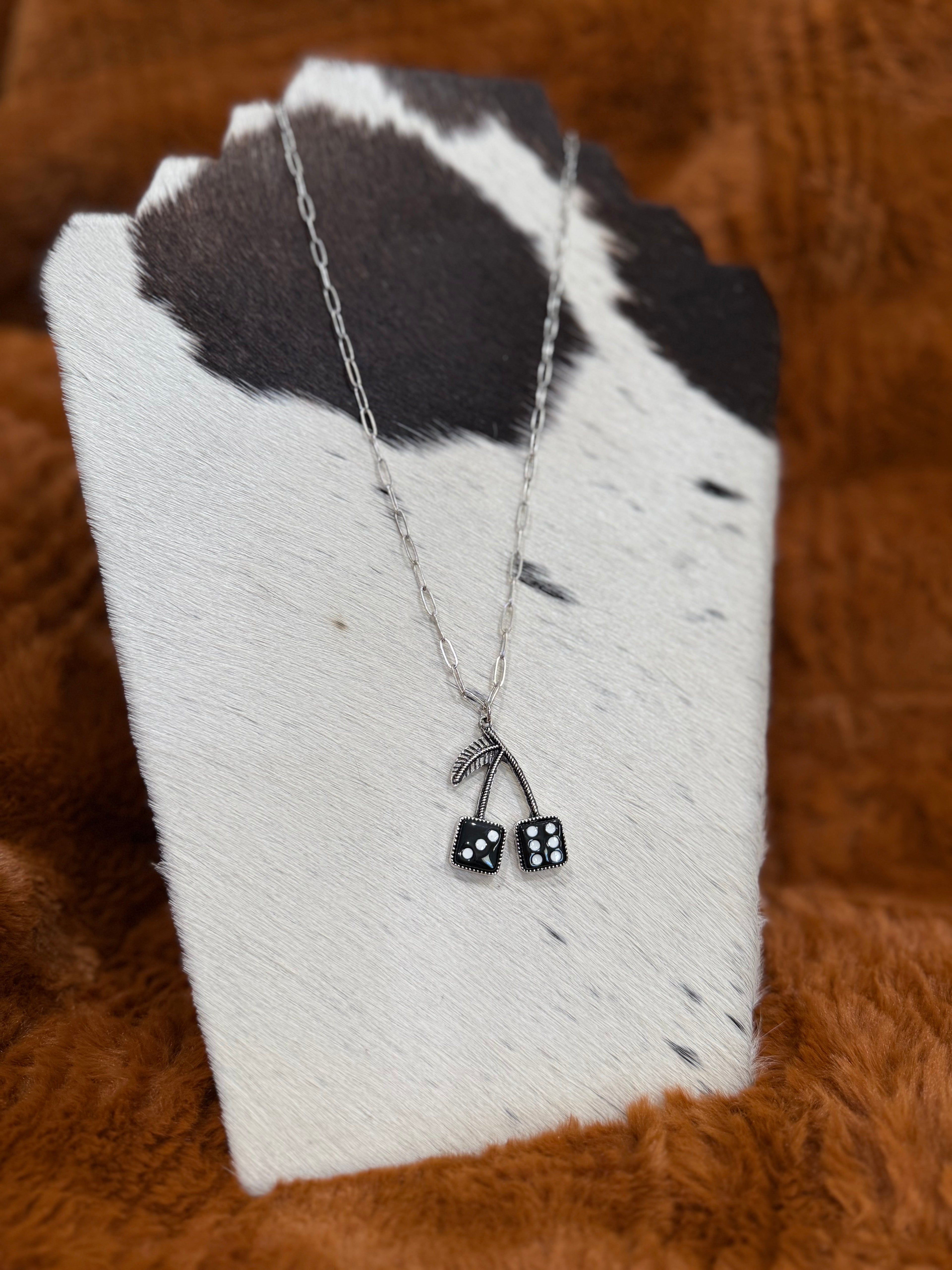 Cherry Dice Necklace