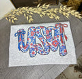 Floral USA Tee