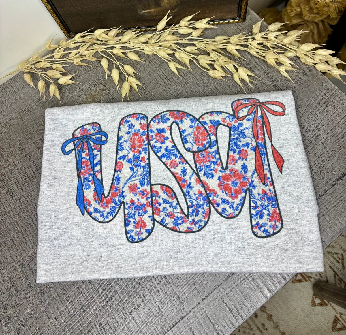 Floral USA Tee
