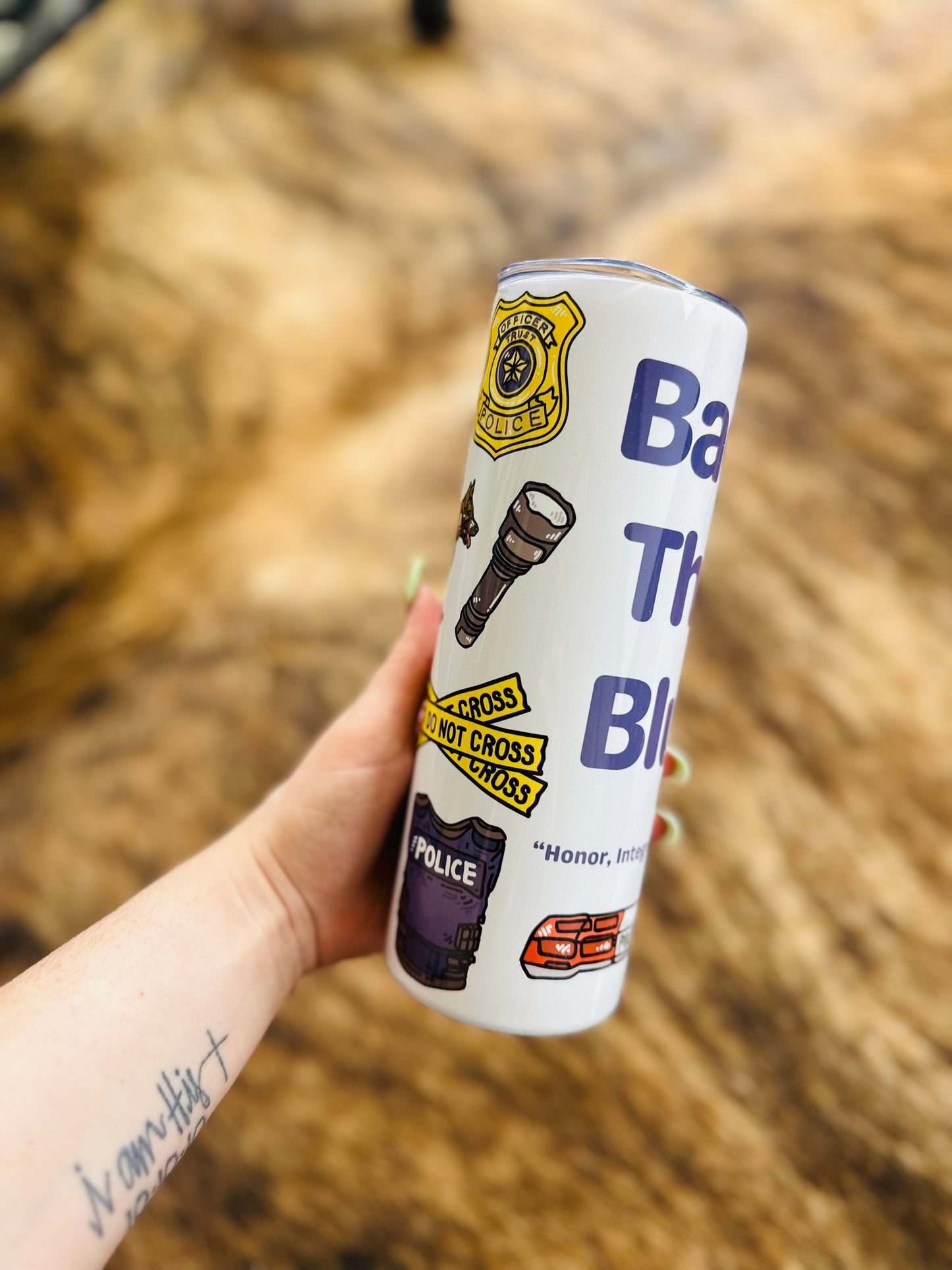 Back The Blue Police 20oz Tumbler
