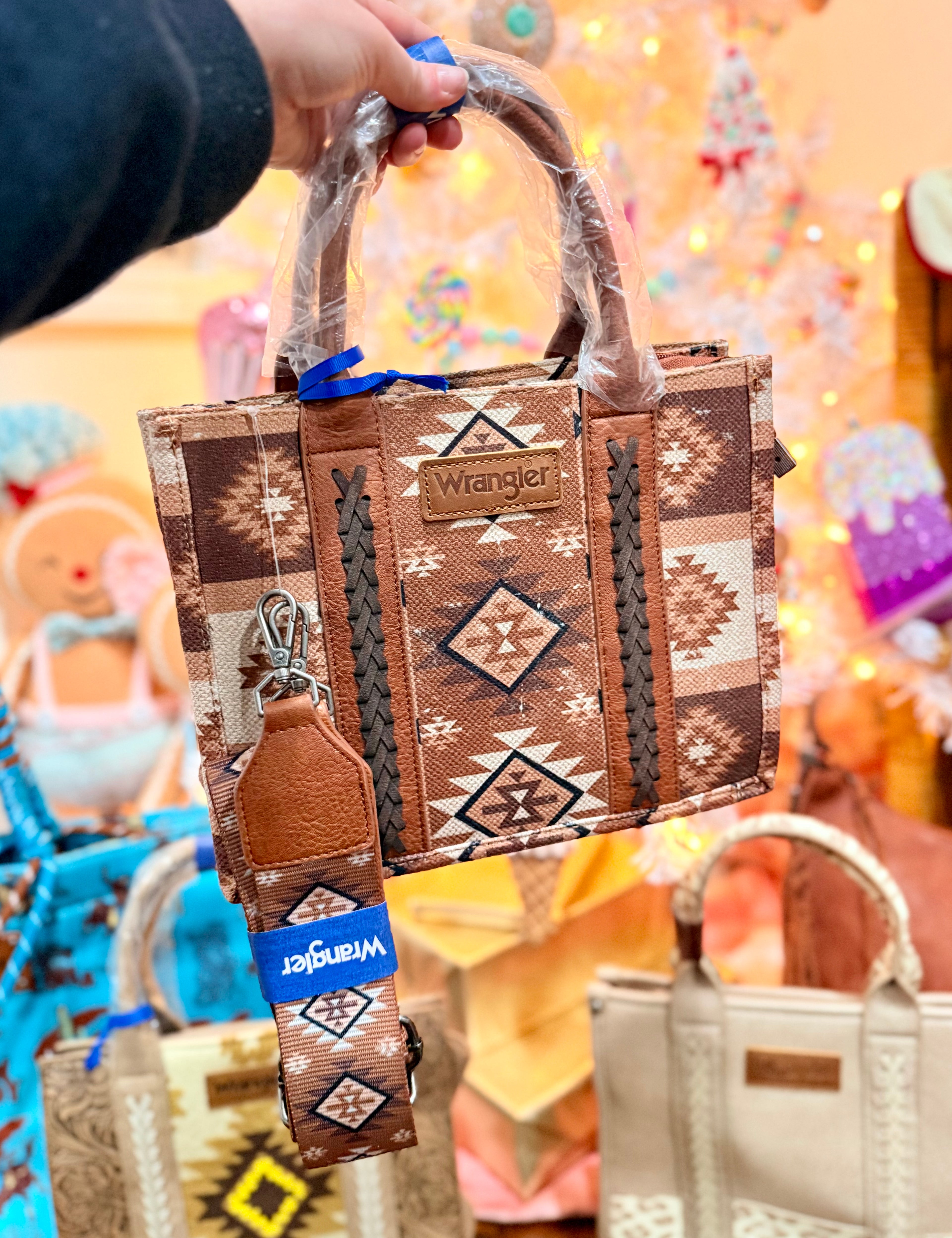 Brown Aztec Wrangler Crossbody