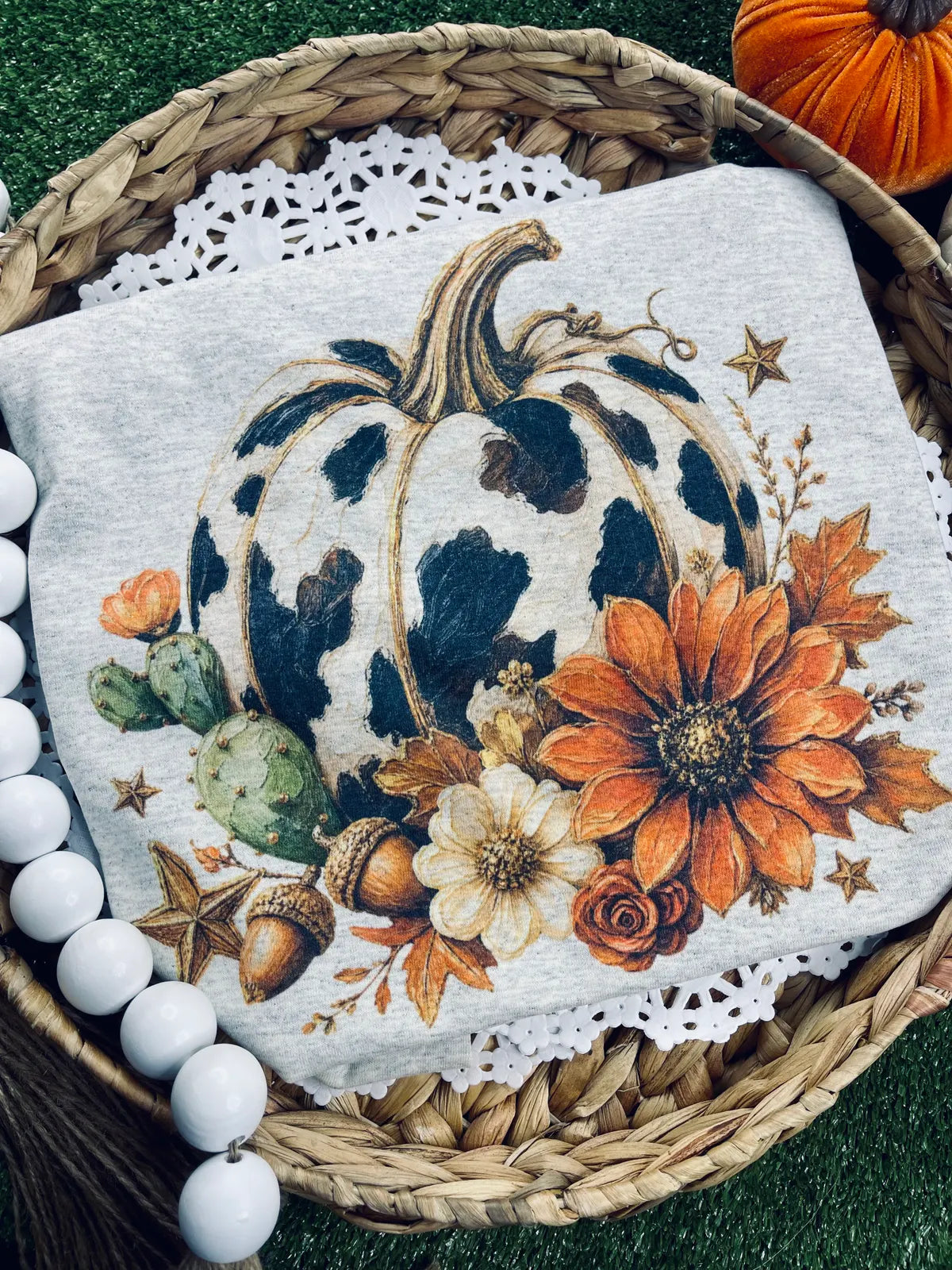 Cowprint Pumpkin Tee (Sub)