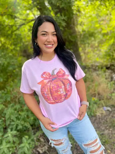 Pink Disco Pumpkin Tee