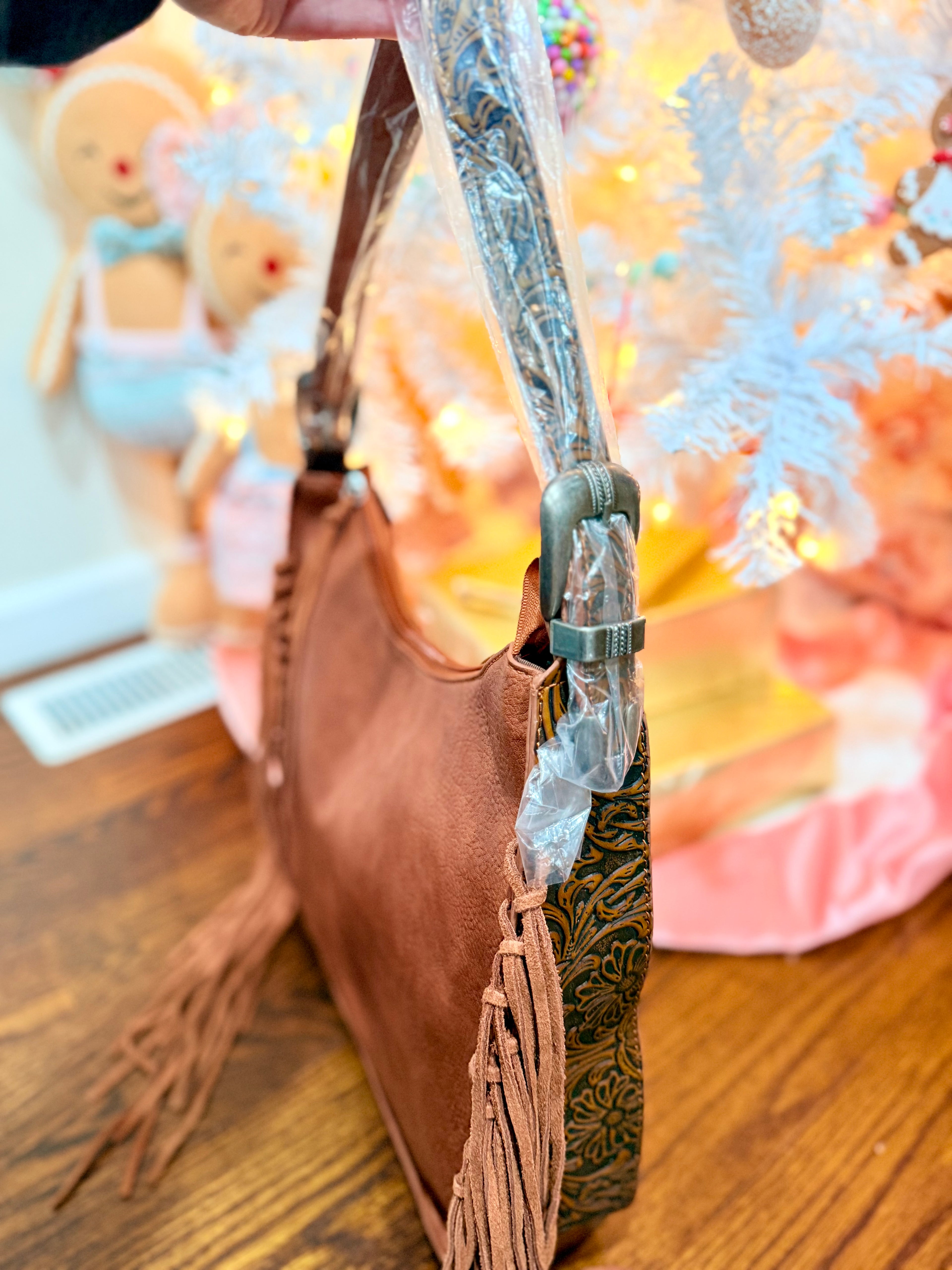 Concealed Carry Leather Fringe Purse