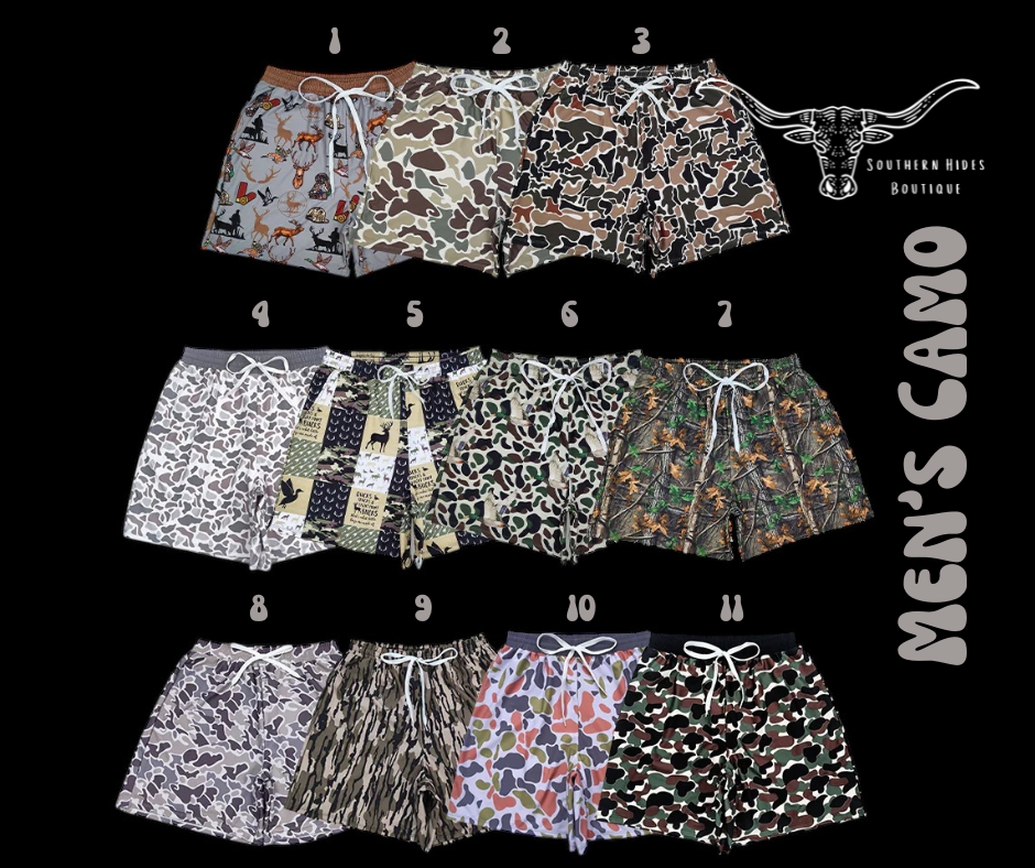 Men’s Camo Swim Trunks **PRE ORDER**