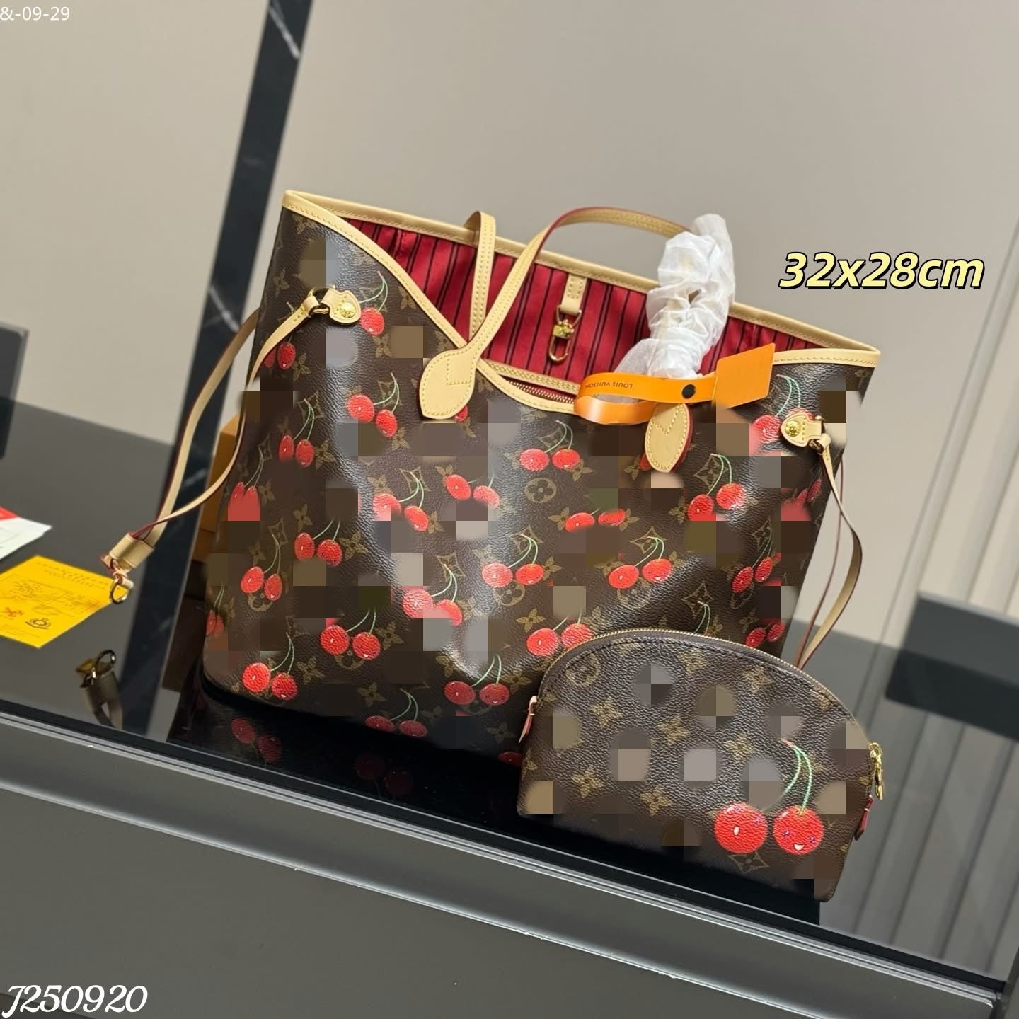 Cherry Neverfull Set