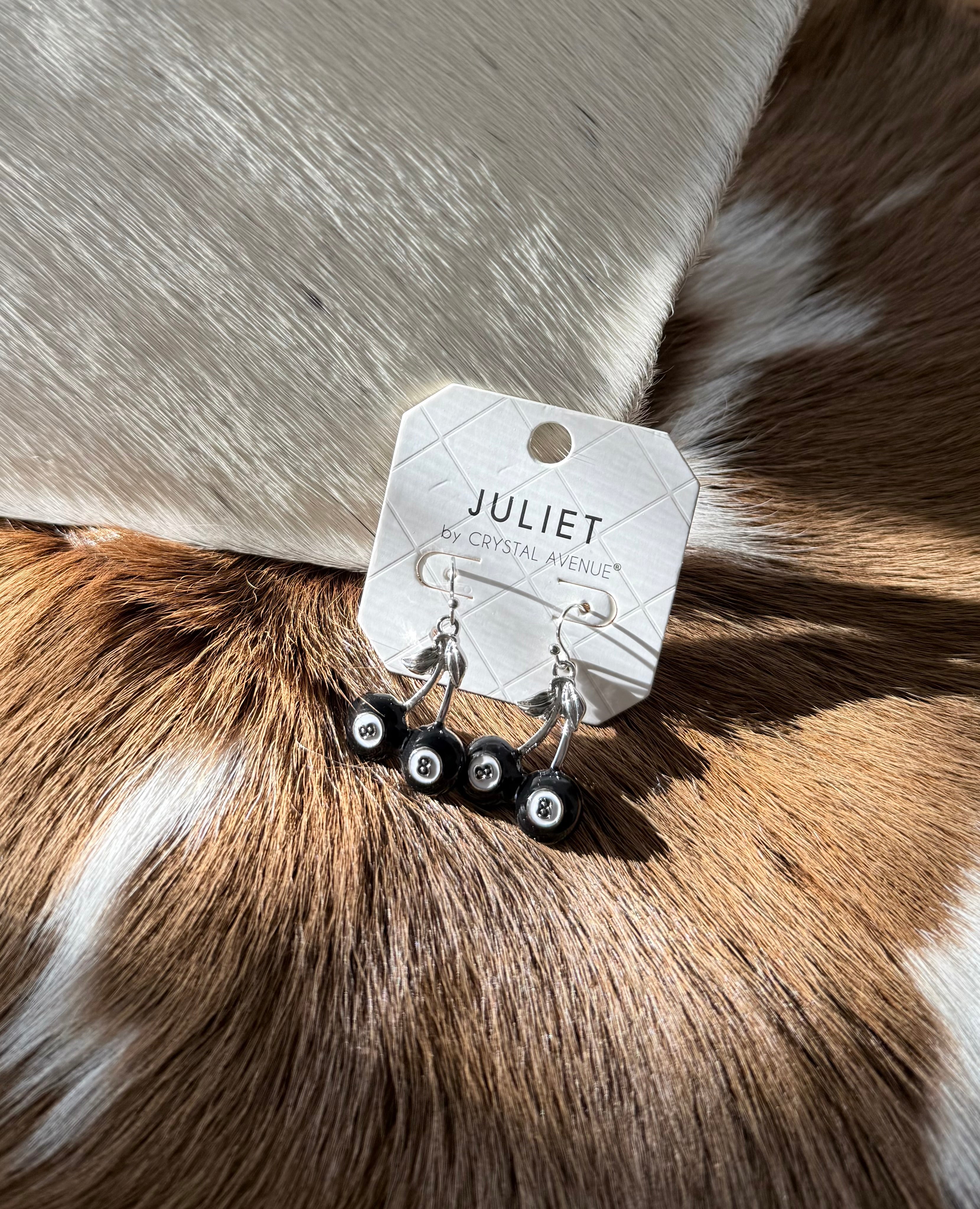 8Ball Cherry Earrings