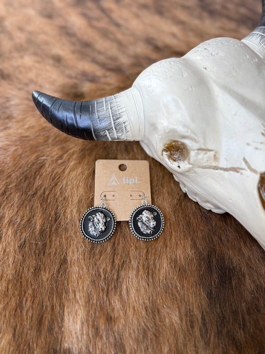 Cow head Dangle Earrings
