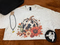 Cow Print Pumpkin Tee