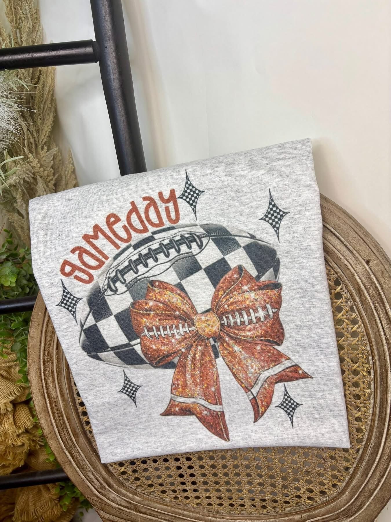 Game Day Checkered Football Tee