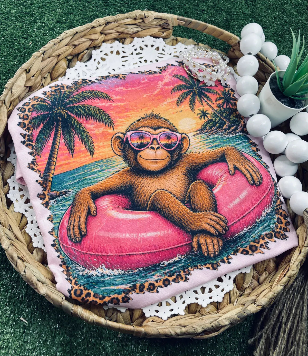 Pool Float Monkey Tee