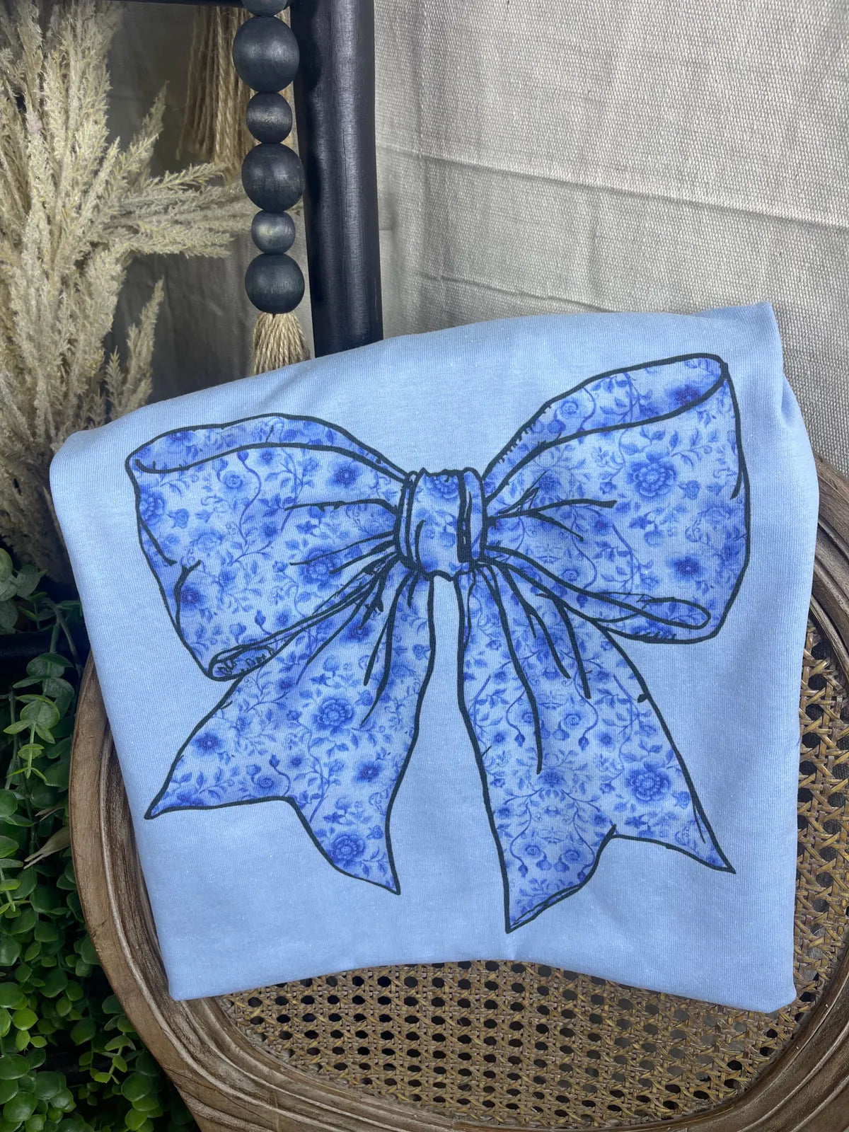 Blue Bow Tee