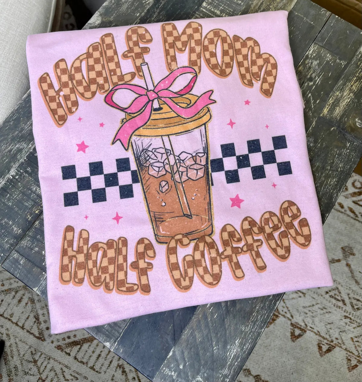 Half Mom Half Coffee Tee