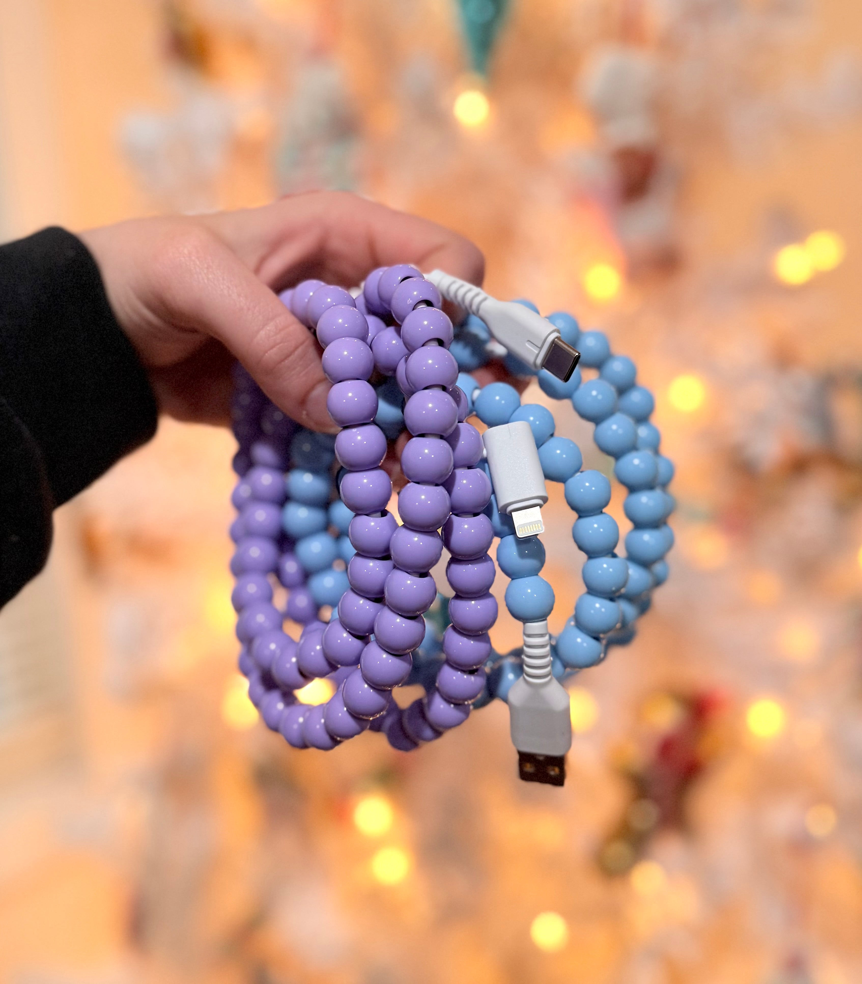 2 in 1 Beaded Phone Chargers