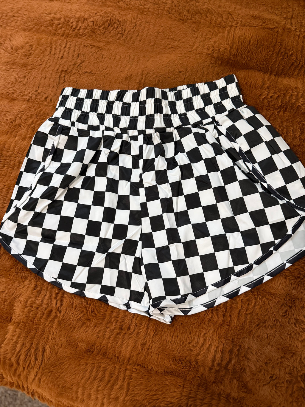 Checkered Athletic Shorts