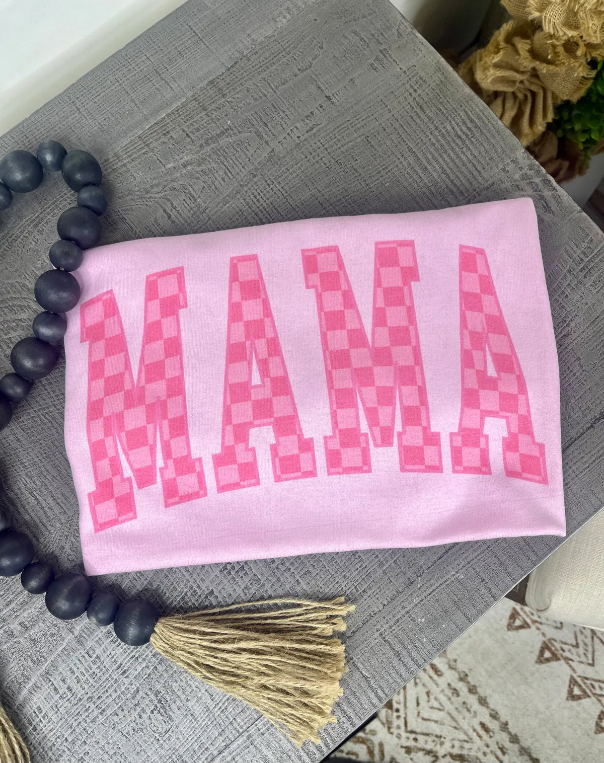 Checkered Mama Tee (3 Colors)