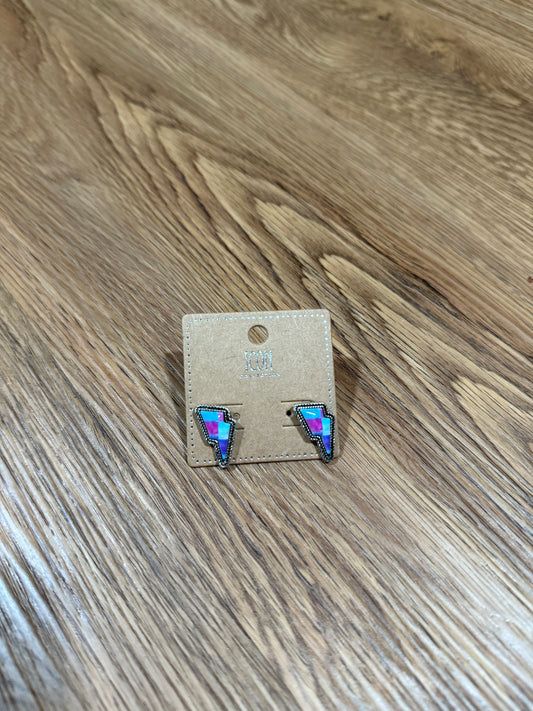 Checkered Bolt Earrings