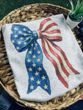 American Flag Bow Tee
