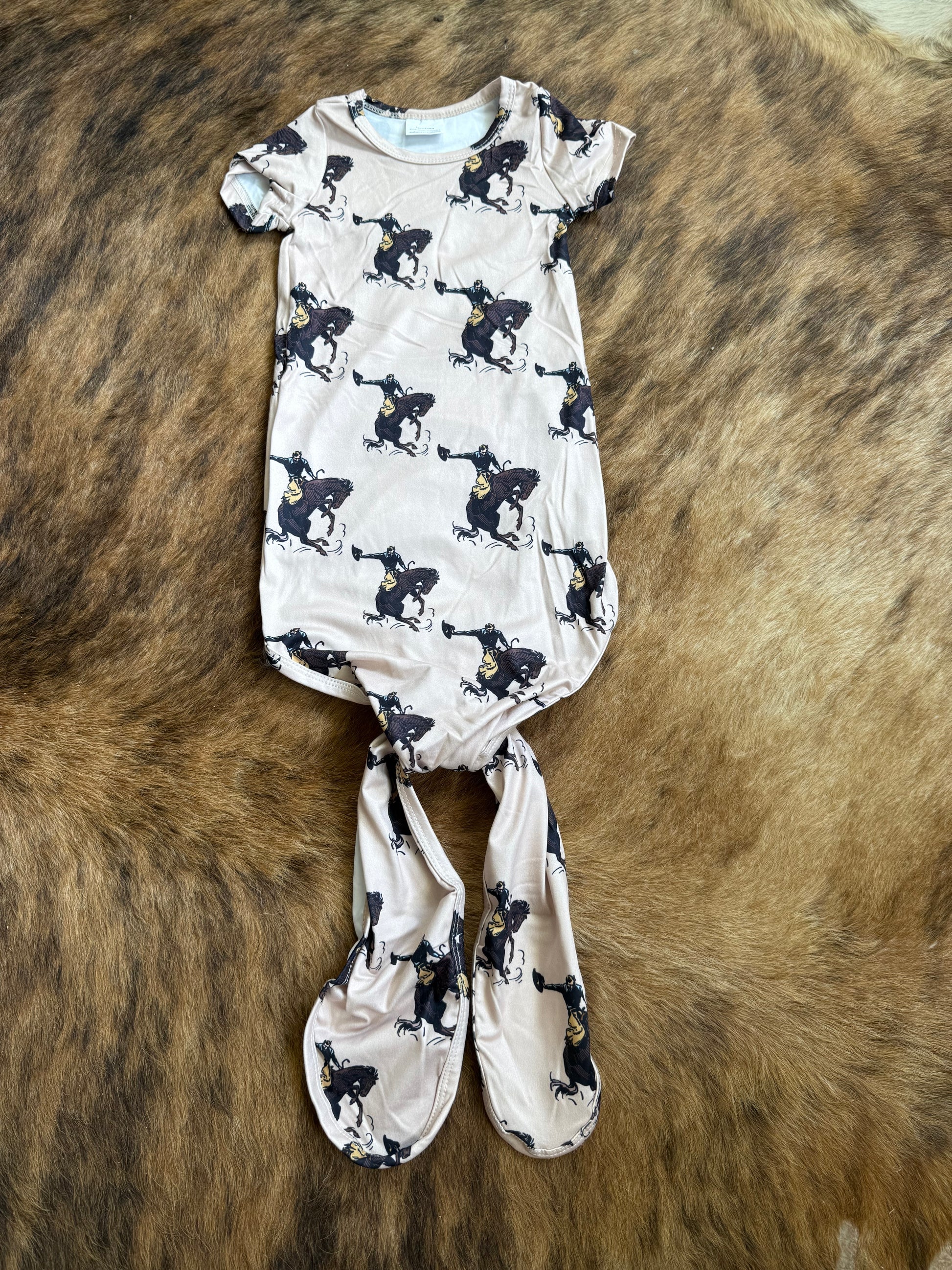 Rodeo Rider Newborn Gown