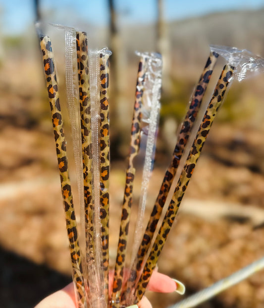 Leopard Reusable Straws