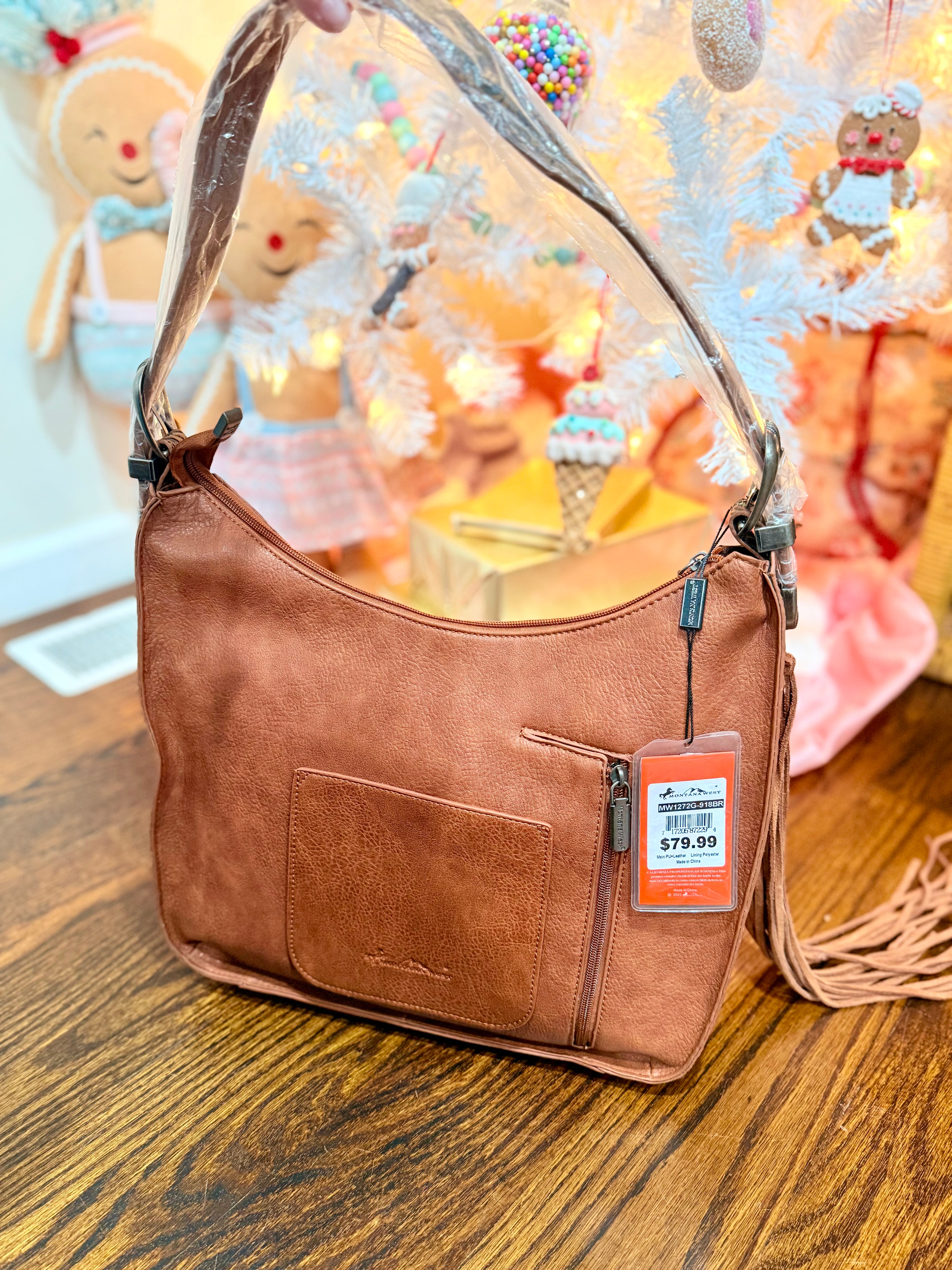 Concealed Carry Leather Fringe Purse