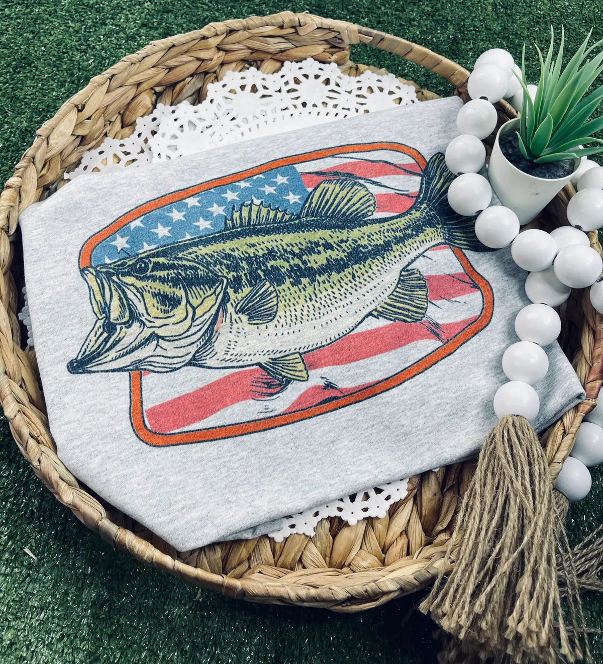 American Flag Bass Tee