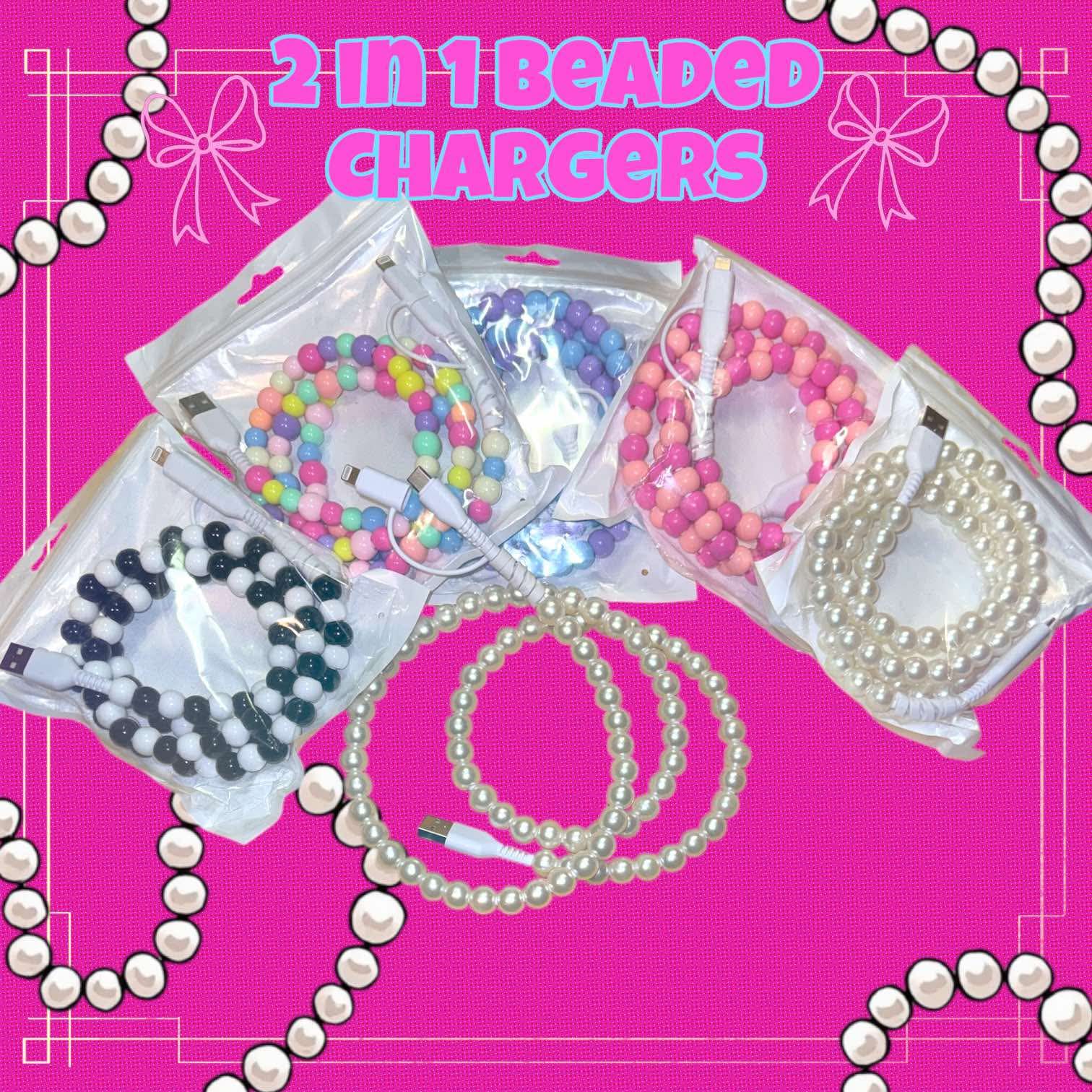 2 in 1 Beaded Phone Chargers **PRE ORDER**