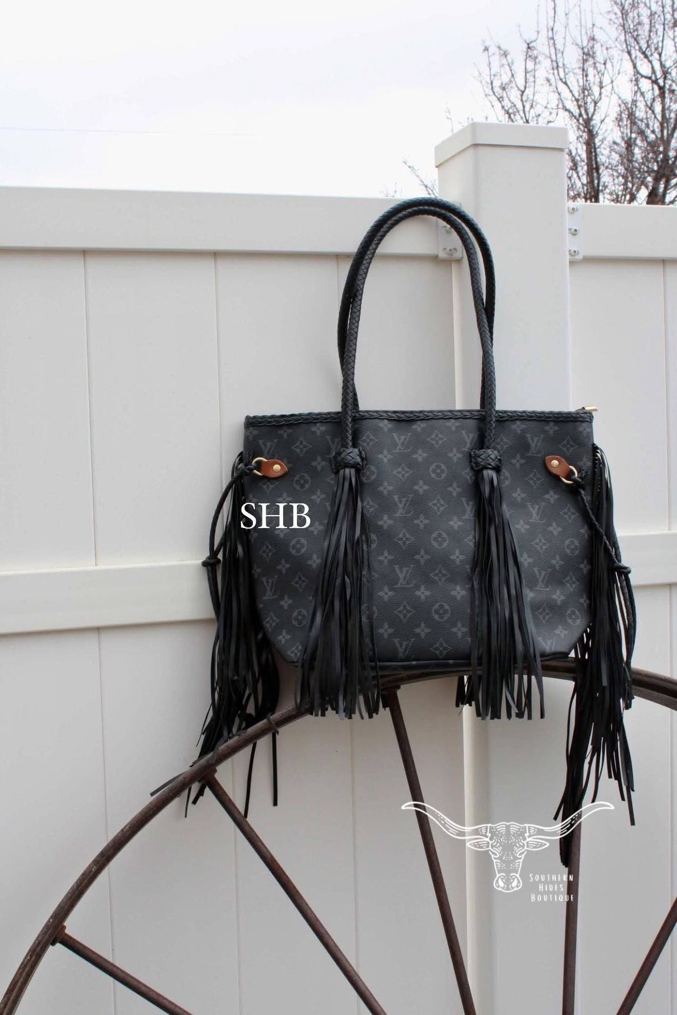Black Fringe Tote