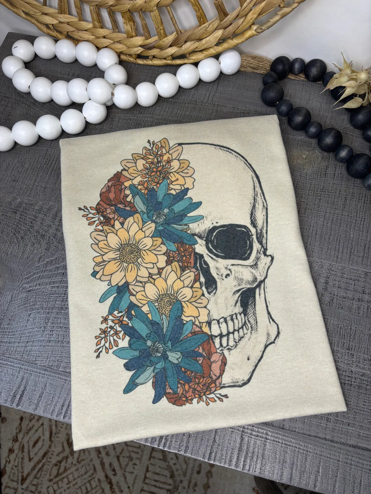 Floral Skull Tee
