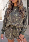 Camo Crewneck Shorts Set **PRE ORDER**