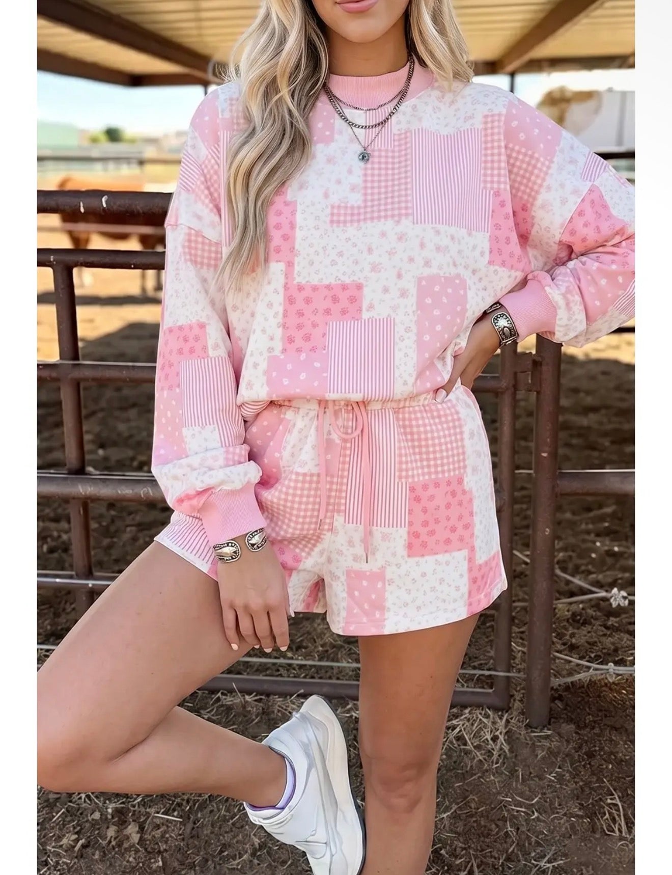 Patchwork Pullover Set *pre order*