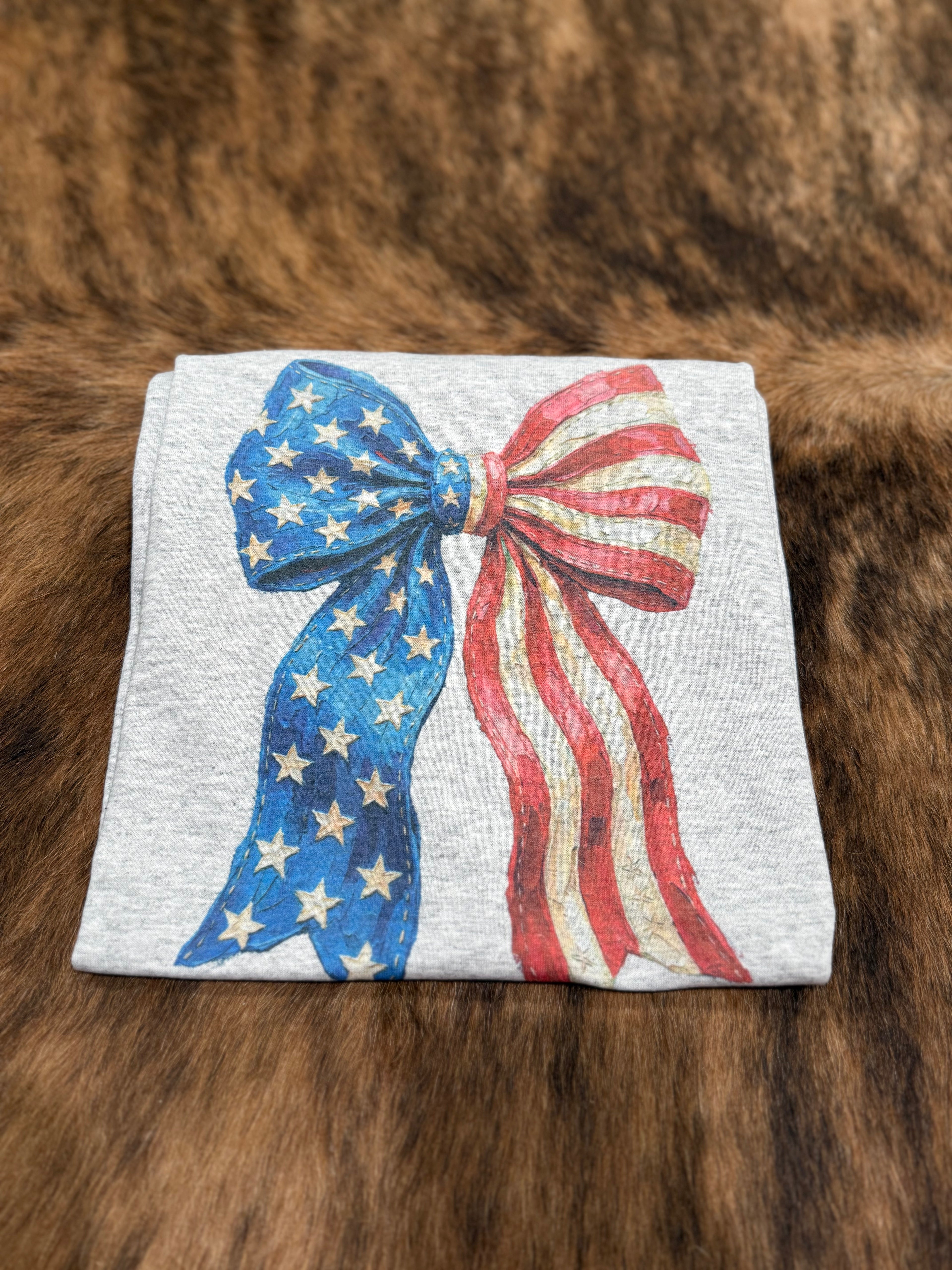 American Flag Bow Graphic Tee
