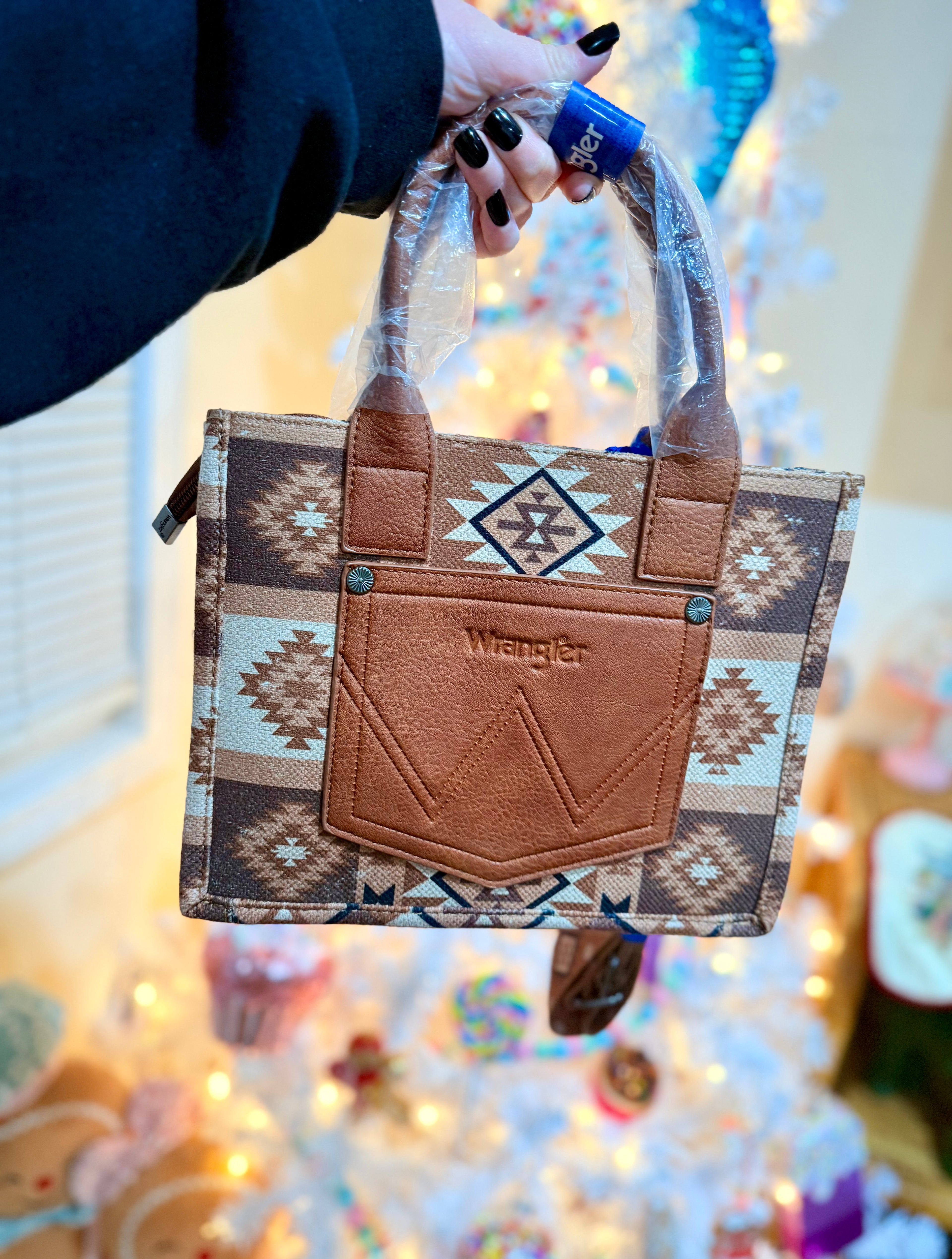 Brown Aztec Wrangler Crossbody