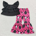 Pink Longhorn Bell Bottom Set