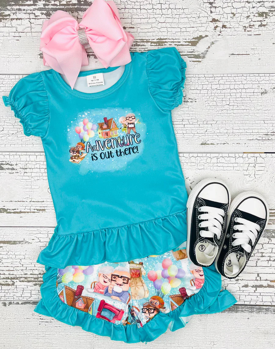 Adventure Is Out There Shorts Set