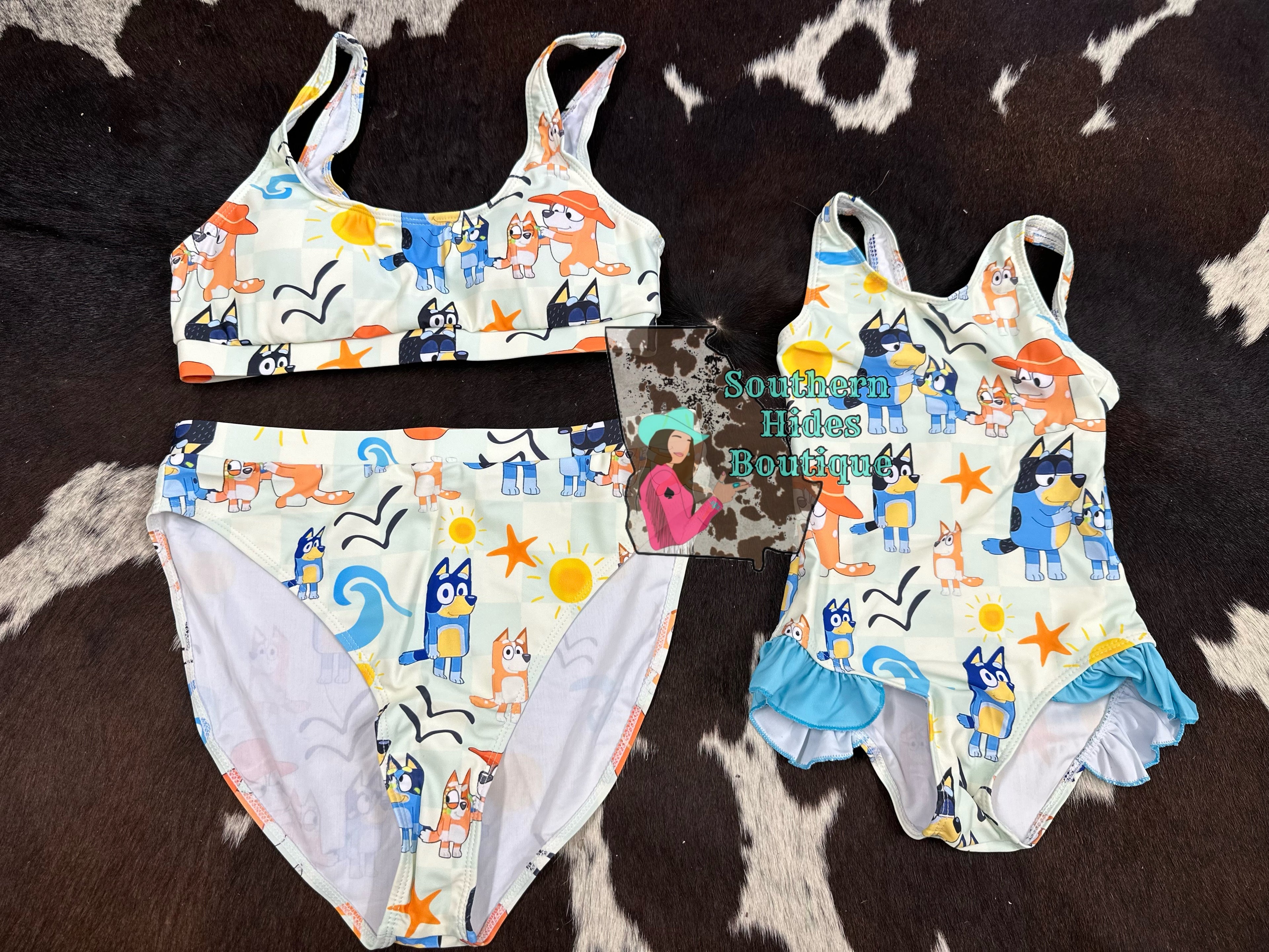 Women’s Blue Dog Swim Suit **PRE ORDER**