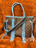 Blue Fringe Bag