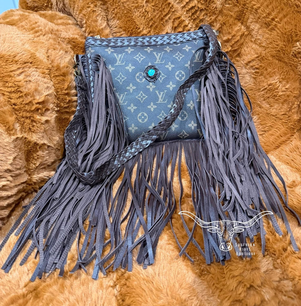 Turquoise Fringe Crossbody