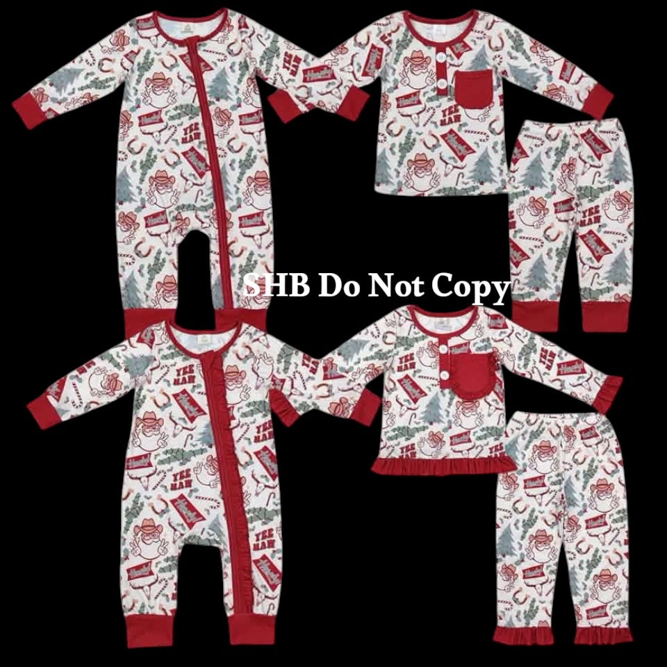 Howdy Santa Sibling PJs **PRE ORDER**