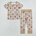 Cartoon PJ Checkered Set
