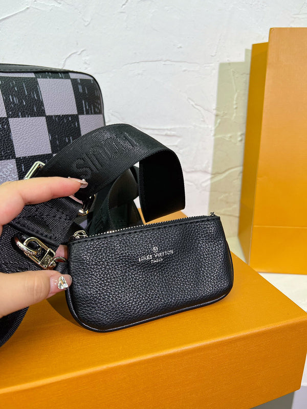 Checkered Crossbody Belt Set **PRE ORDER**