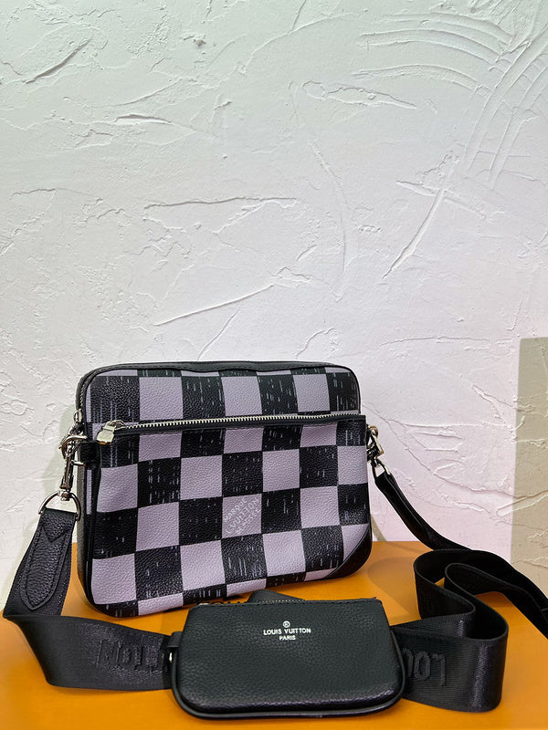 Checkered Crossbody Belt Set **PRE ORDER**