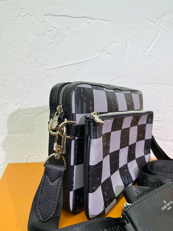 Checkered Crossbody Belt Set **PRE ORDER**