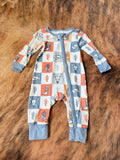 Western Checkered Footie **PRE ORDER**
